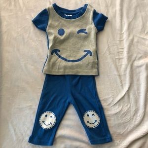 Matching Set Shirt and Pant Blue and Grey 0-3M
